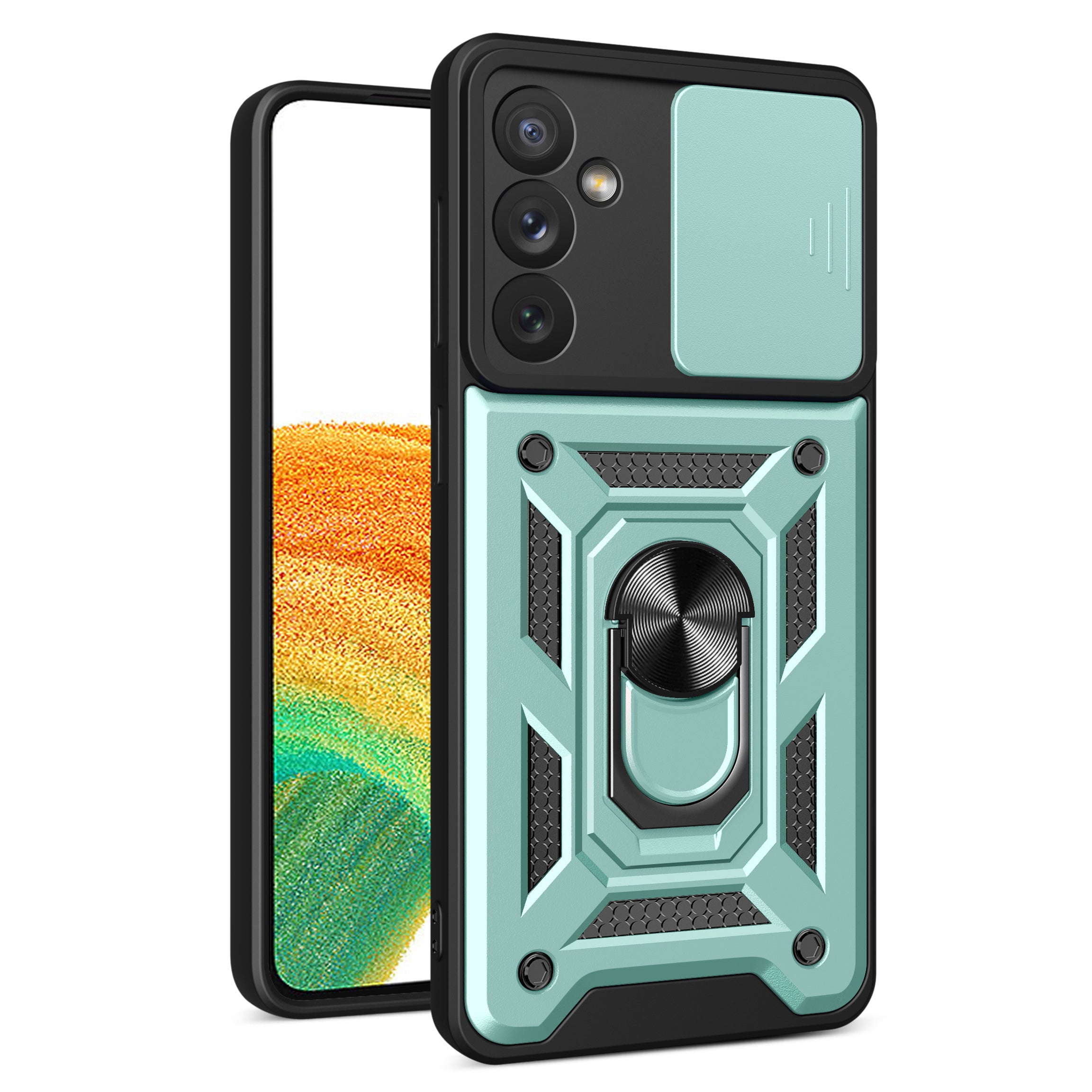 For Samsung Galaxy A34 5G Shockproof TPU PC Case Ring Kickstand Slide Camera Protector Anti-Scratch Back Cover For Samsung Galaxy A34 5G Shockproof TPU PC Case Ring Kickstand Slide Camera Protector Anti-Scratch Back Cover
